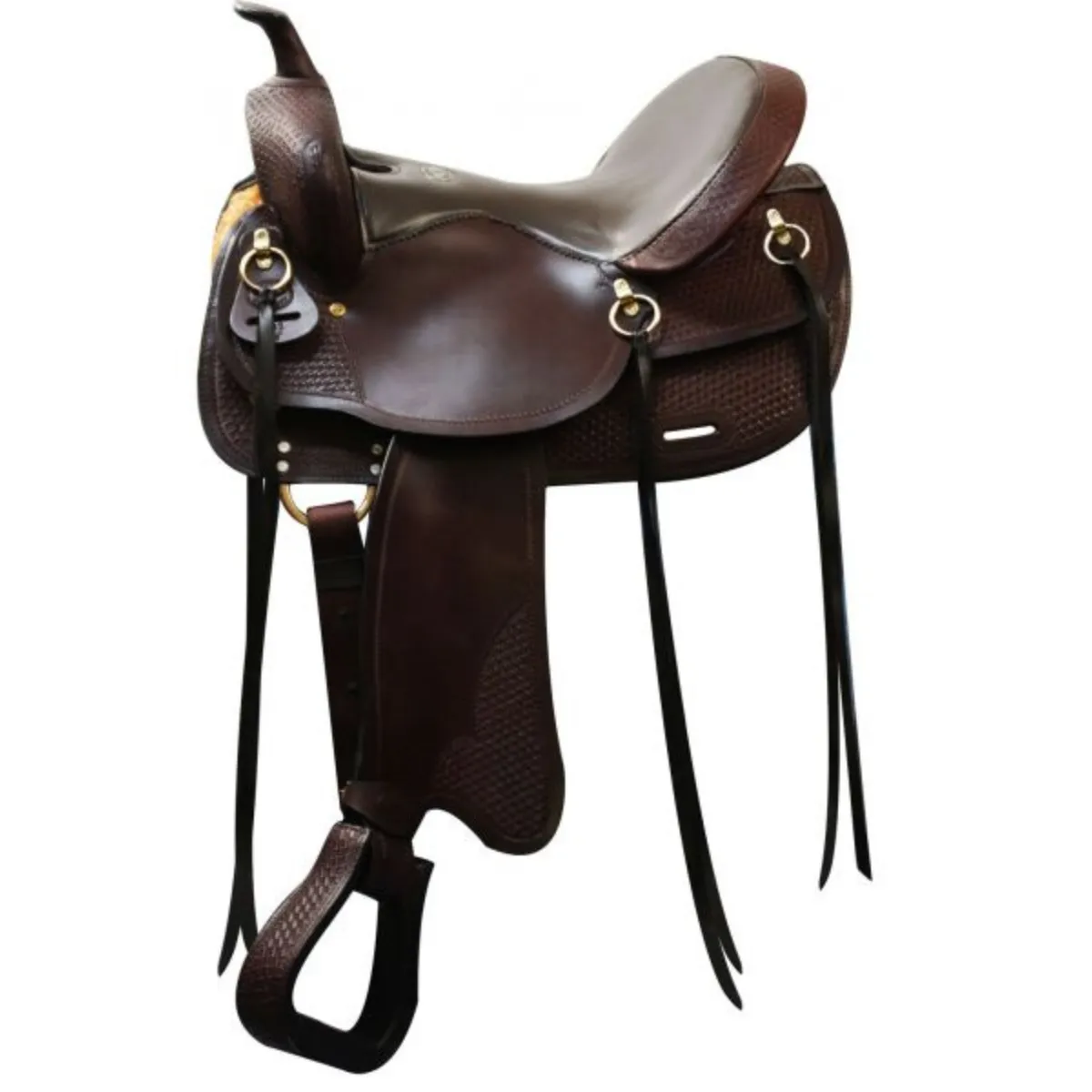 16" DOUBLE T ARGENTINA LEATHER TRAIL SADDLE