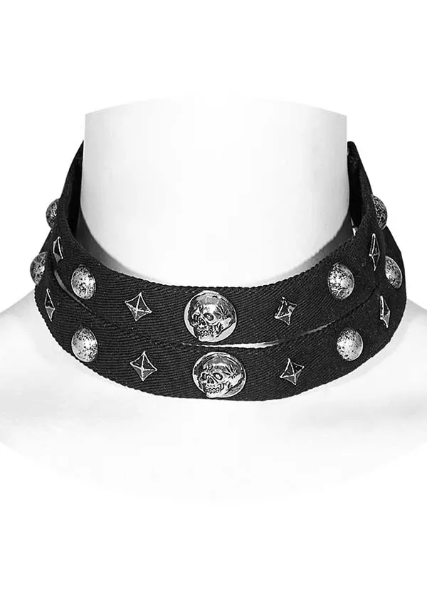 Amaris [Black] | STUDDED CHOKER