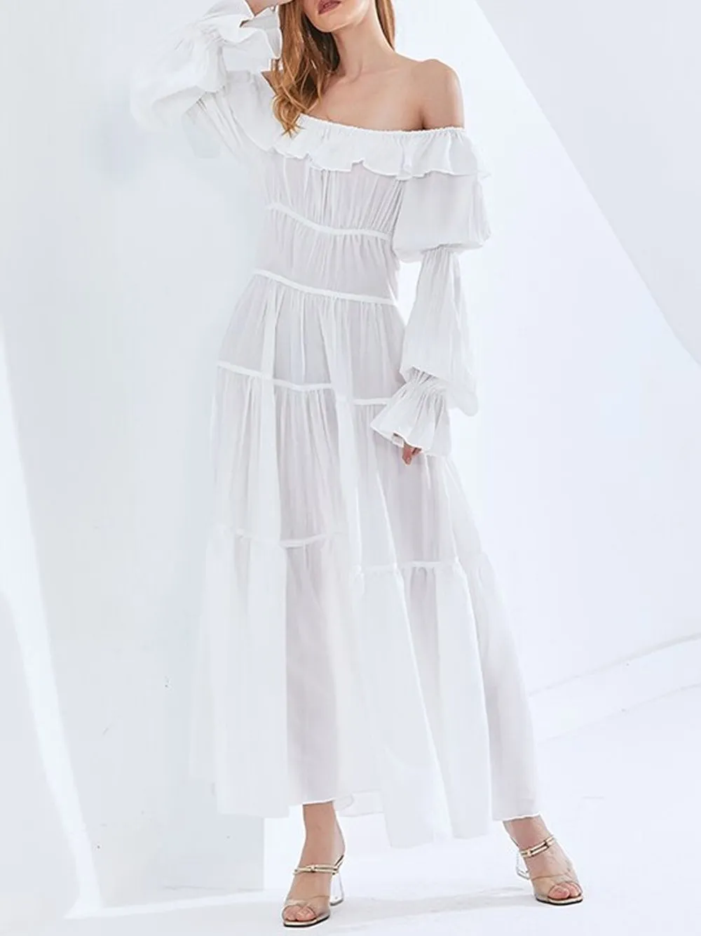 ARIA Off Shoulder Maxi Dress