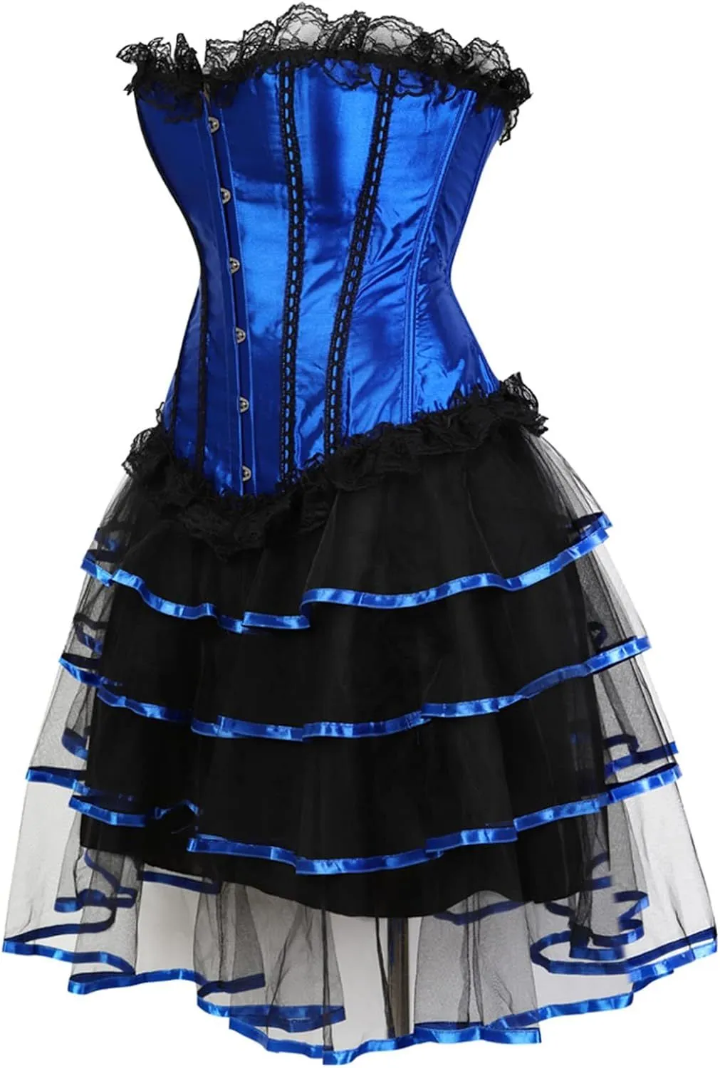 Corset Dress Plus Size Masquerade Gothic Bustier Skirt Set Costume