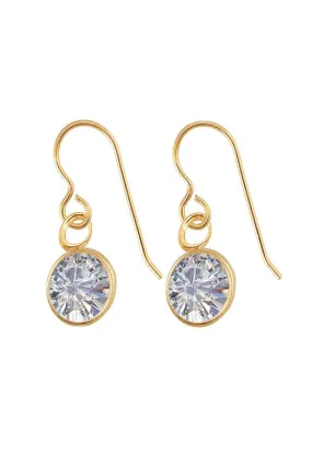 CZ BEZEL DROP EARRINGS BY SLOAN