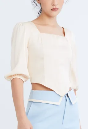 Diamond Hem Corset Blouse