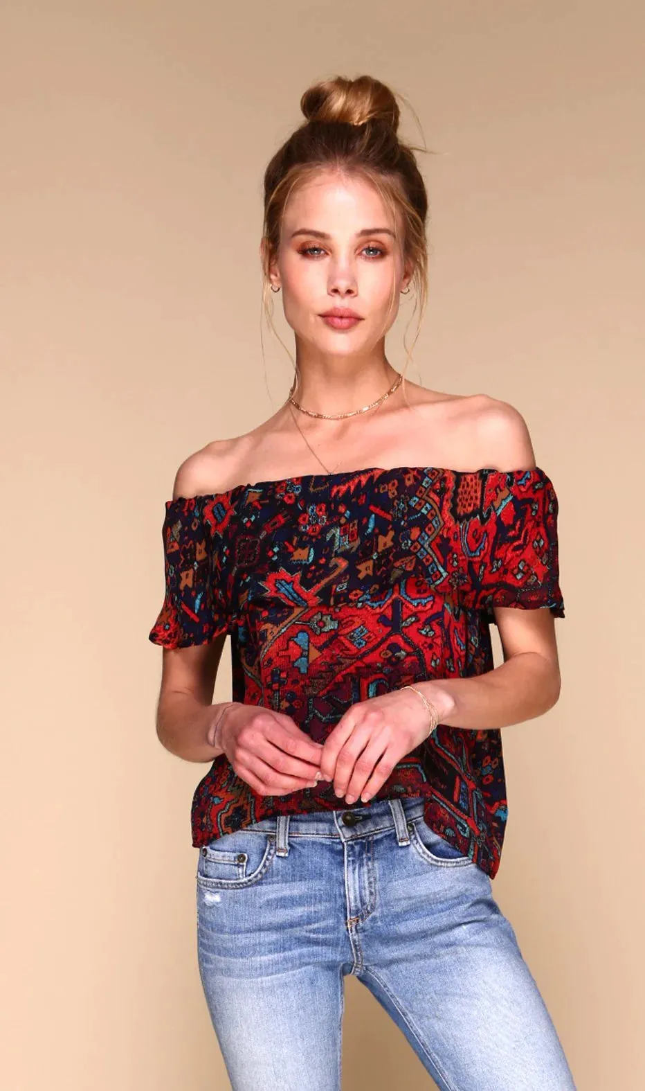 Gueverra Blouse | Boho Print