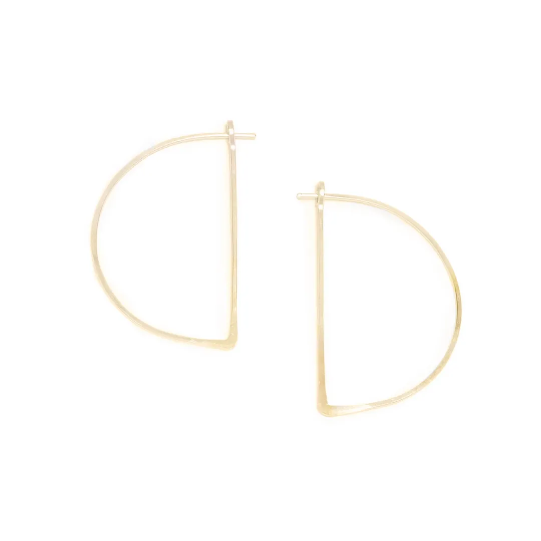 Half Circle Hoops in Gold Fill