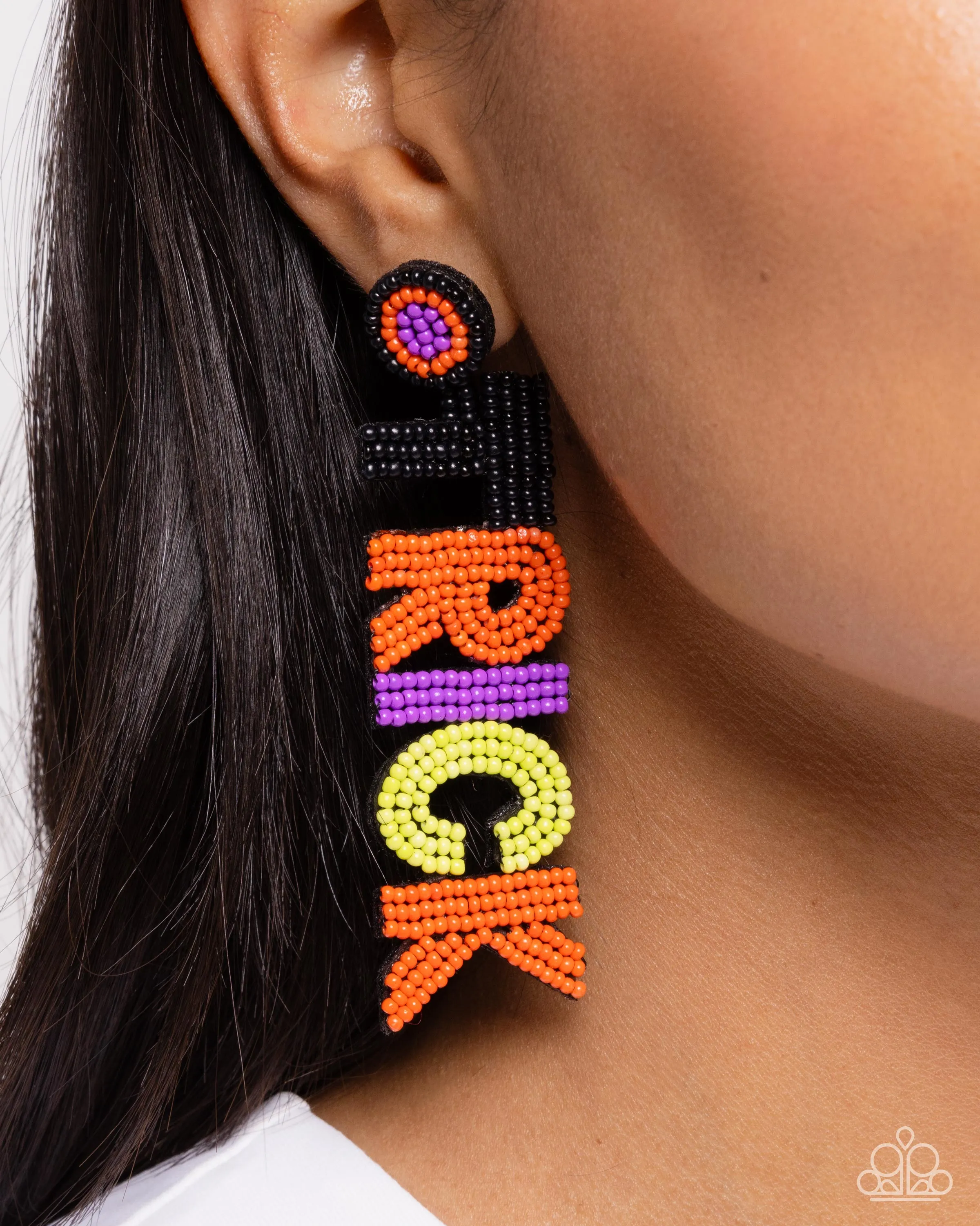 Halloween Hallmark - Multi Post Earrings - Paparazzi Accessories