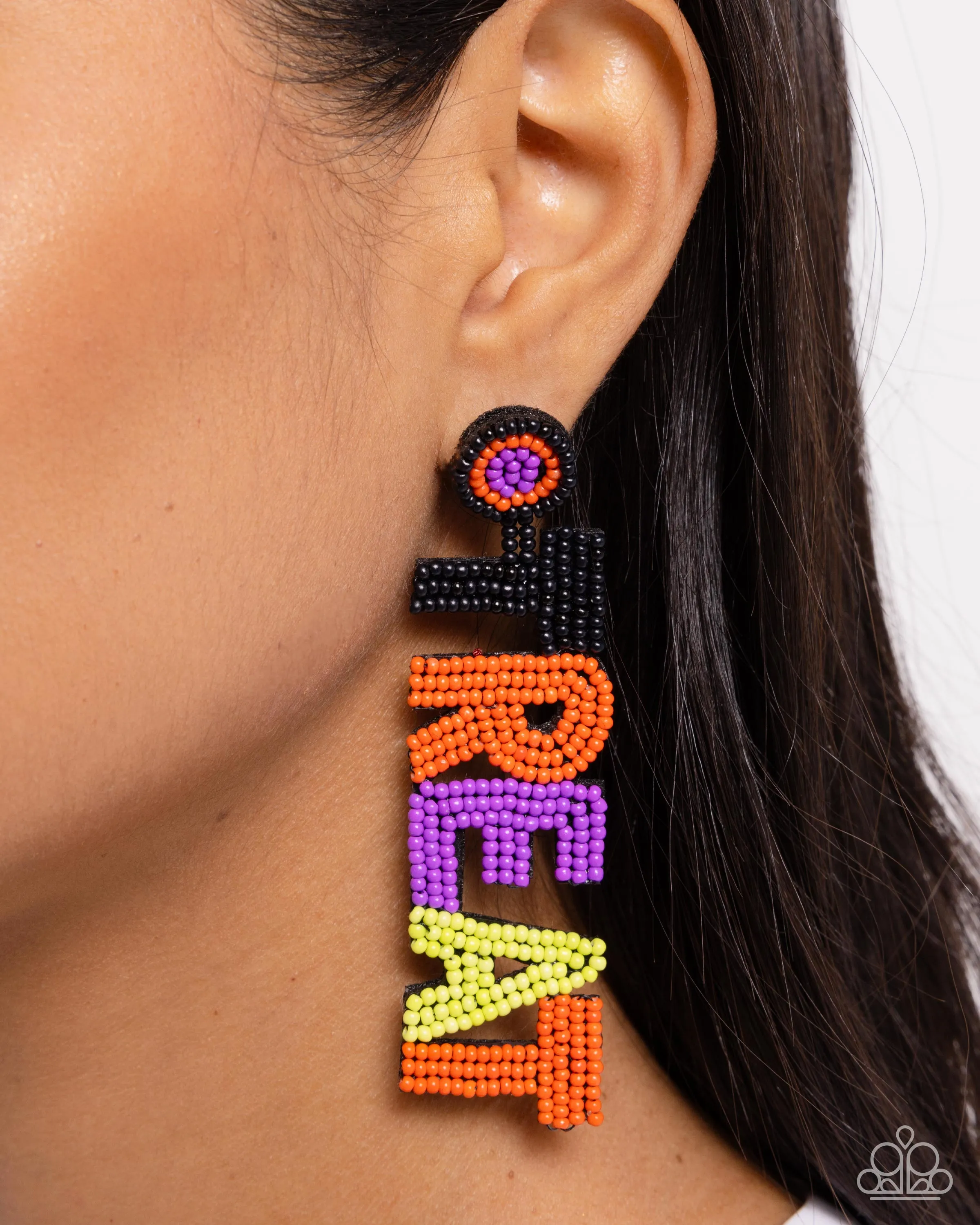 Halloween Hallmark - Multi Post Earrings - Paparazzi Accessories