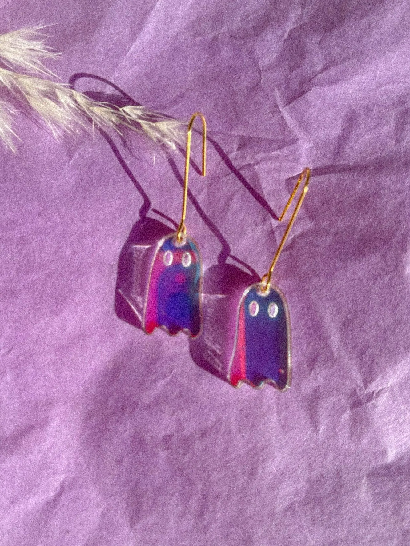 Iridescent Ghost Earrings