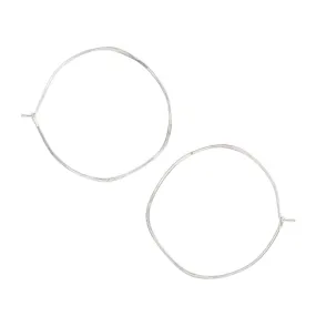 Large Organic Hoops in Sterling Silver