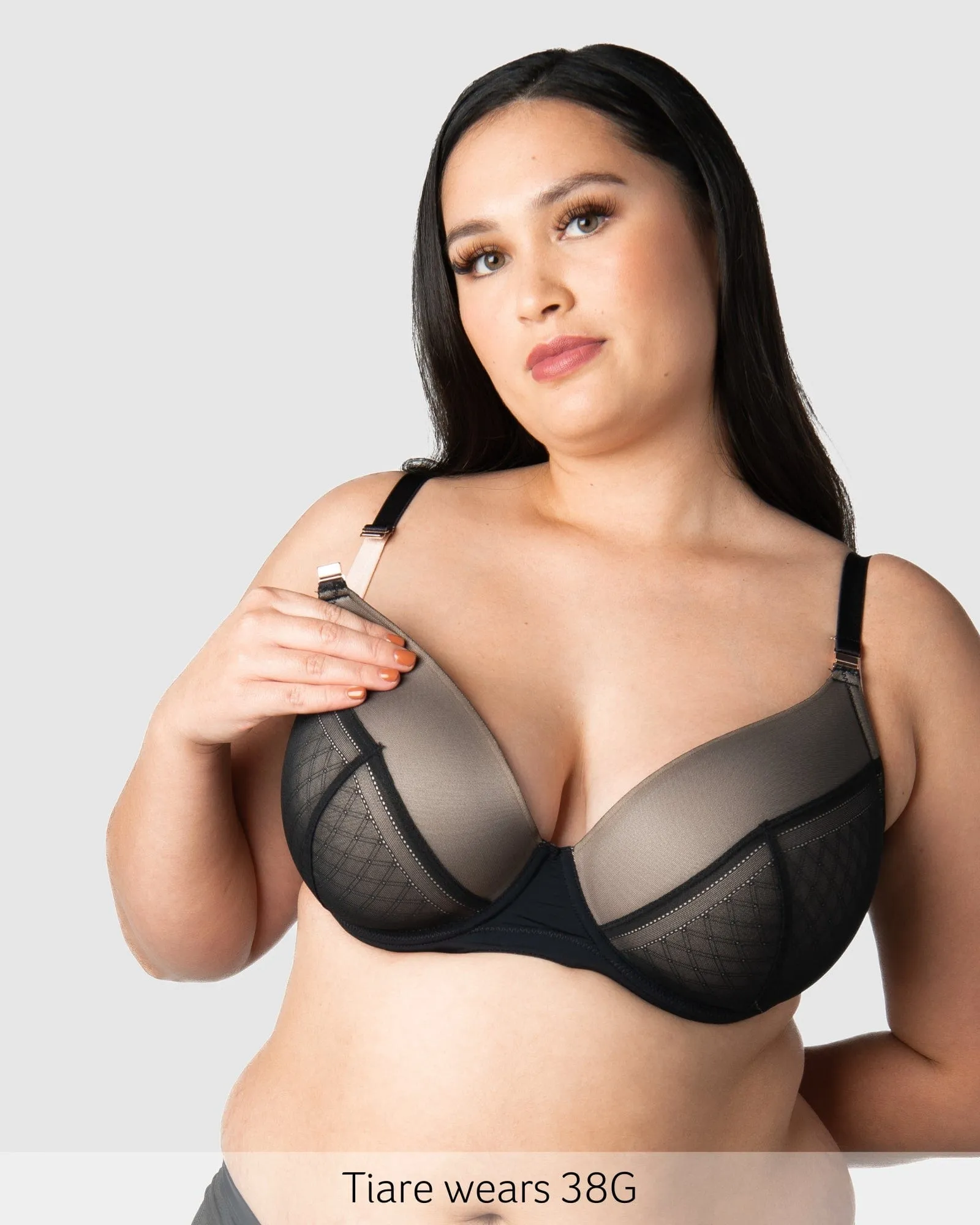 LUNAR ECLIPSE PLUNGE BLACK CONTOUR NURSING BRA - FLEXI UNDERWIRE