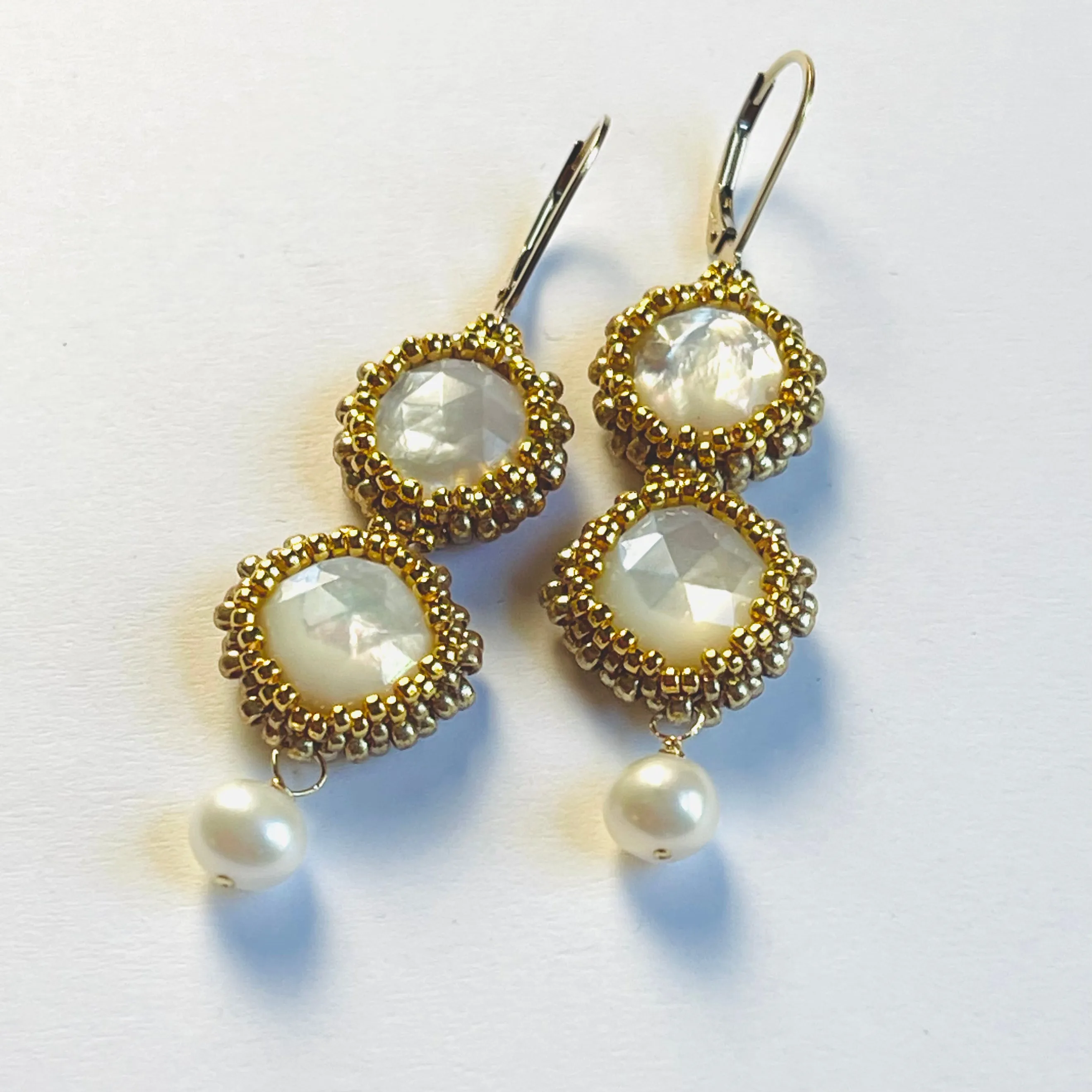 Mother of Pearl Statement Earrings