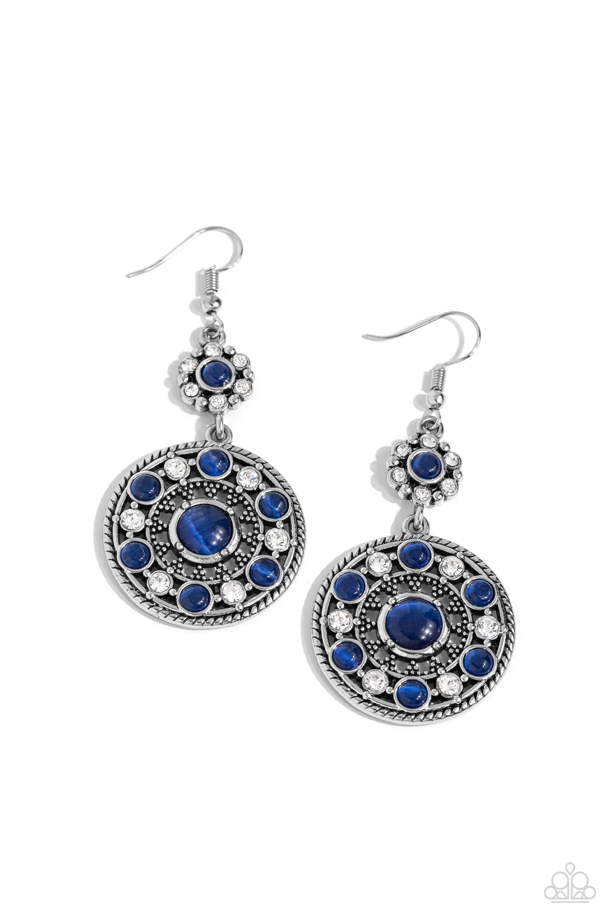 Party at My PALACE - Blue Earrings - Paparazzi Accessories