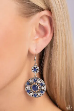 Party at My PALACE - Blue Earrings - Paparazzi Accessories