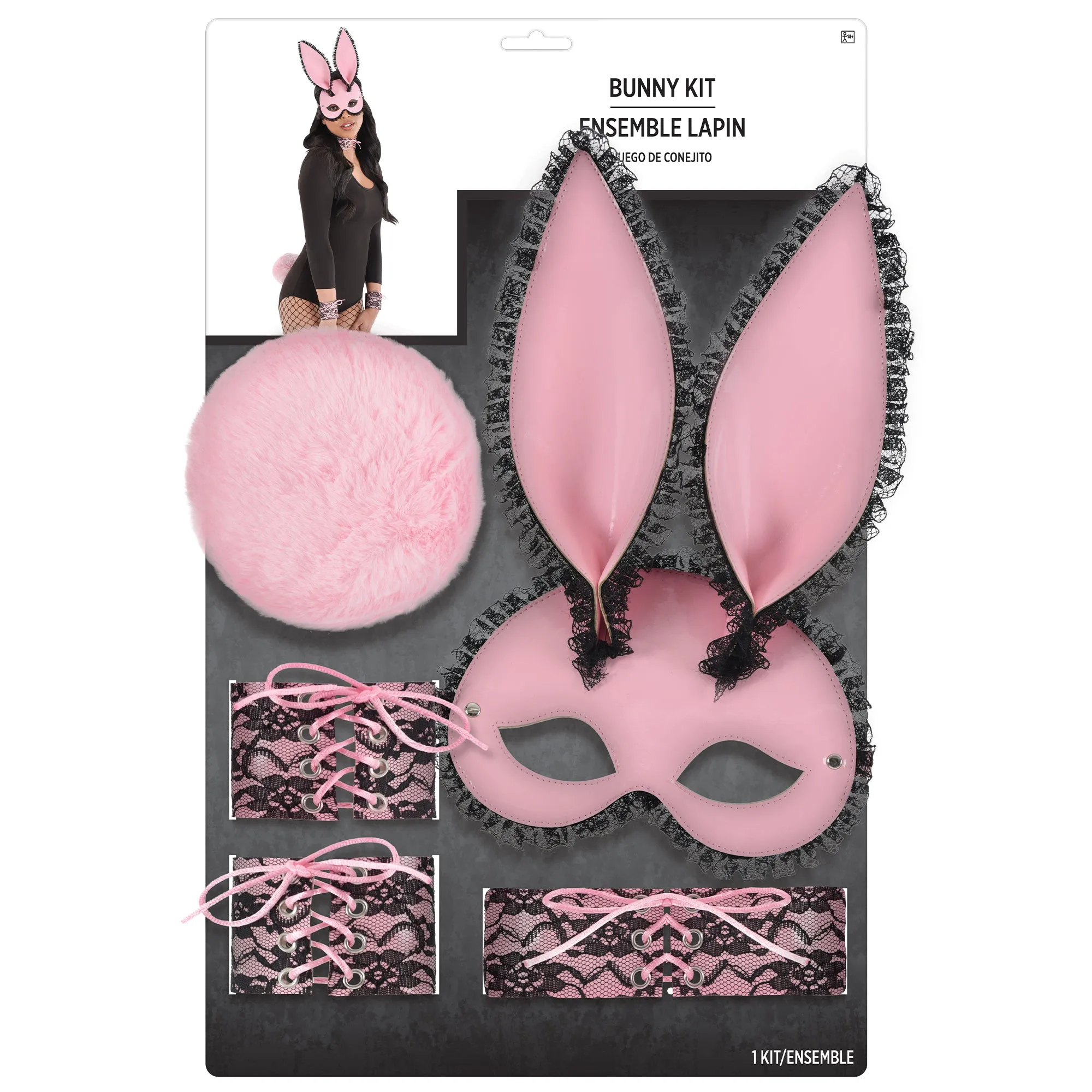 Pink Lace Bunny Kit for Adults