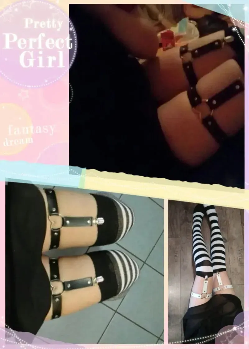 Punk Elastic Leg Strap Goth Suspender