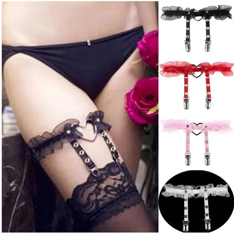 Punk Elastic Leg Strap Goth Suspender