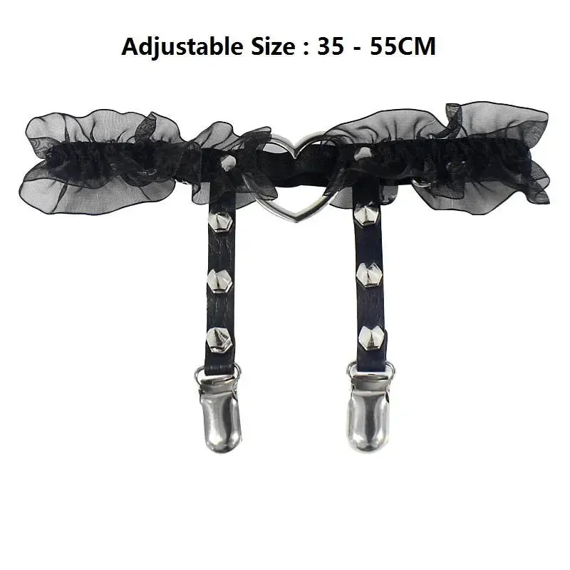 Punk Elastic Leg Strap Goth Suspender