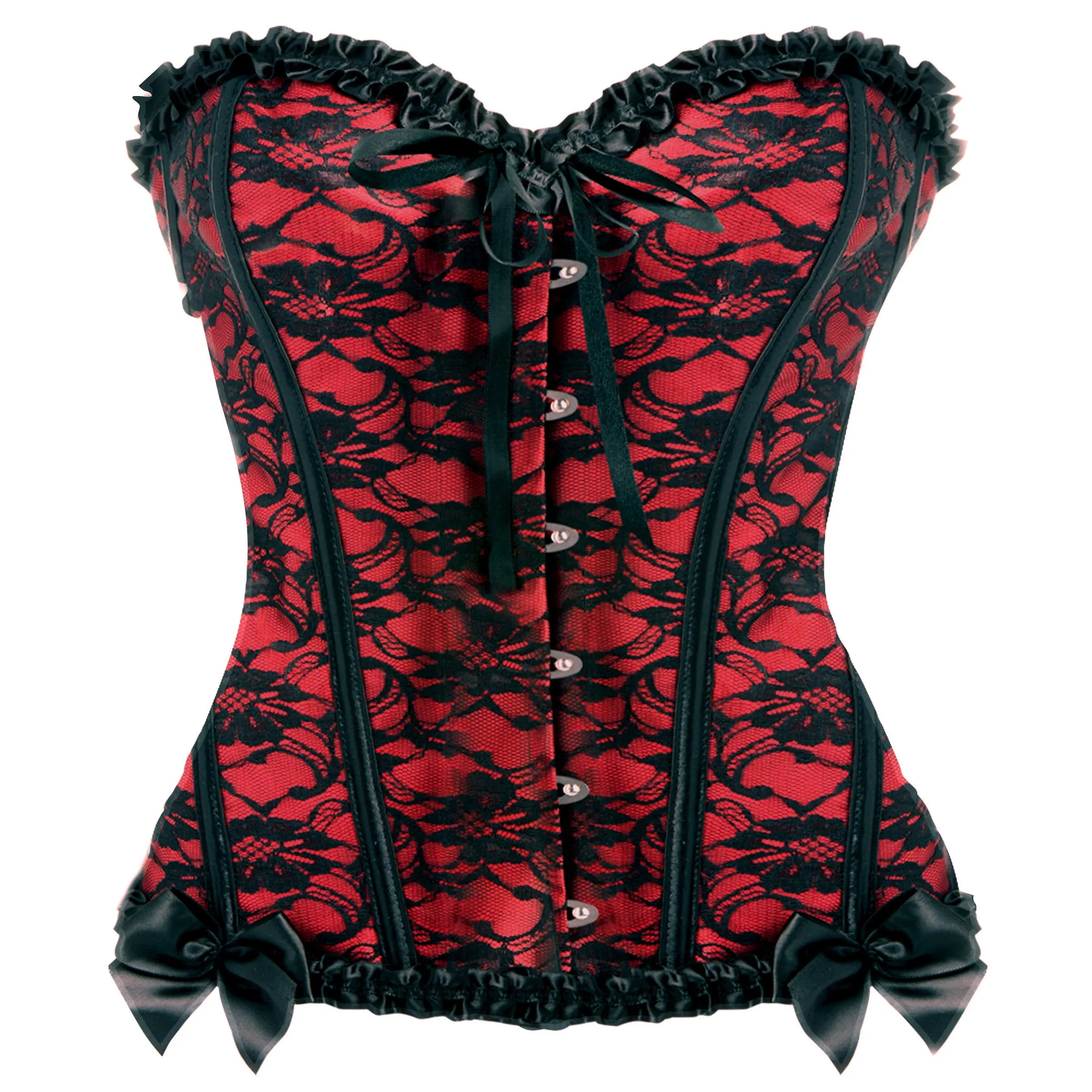 Scarlet Seduction Lace-up Corset and Thong