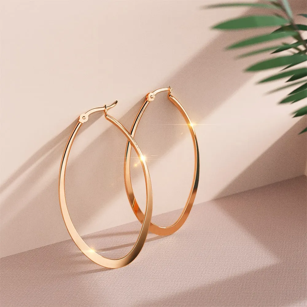 Sexy Oval Hoop Earrings 60mm