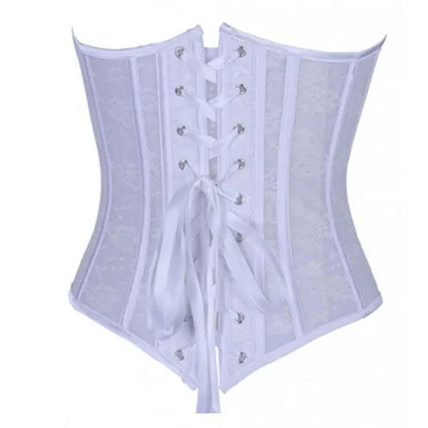 Sexy Seethrough Lace Bridal Wedding Bodice Overbust Corset