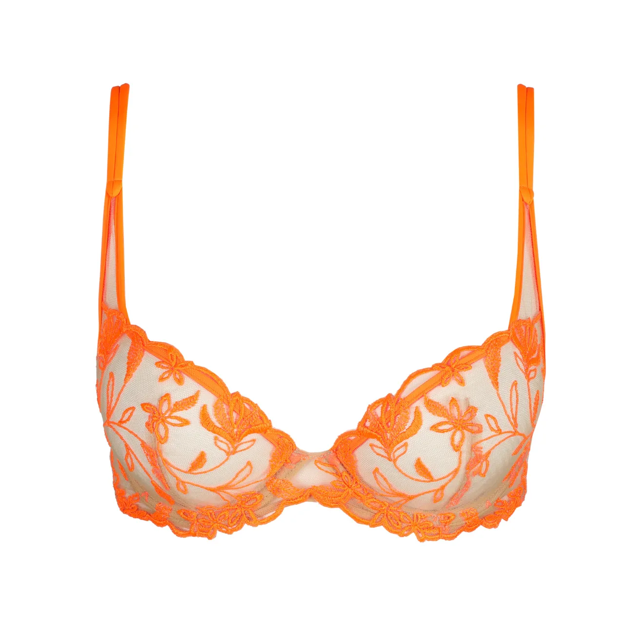 Shay Plunge Bra in Orange Shock