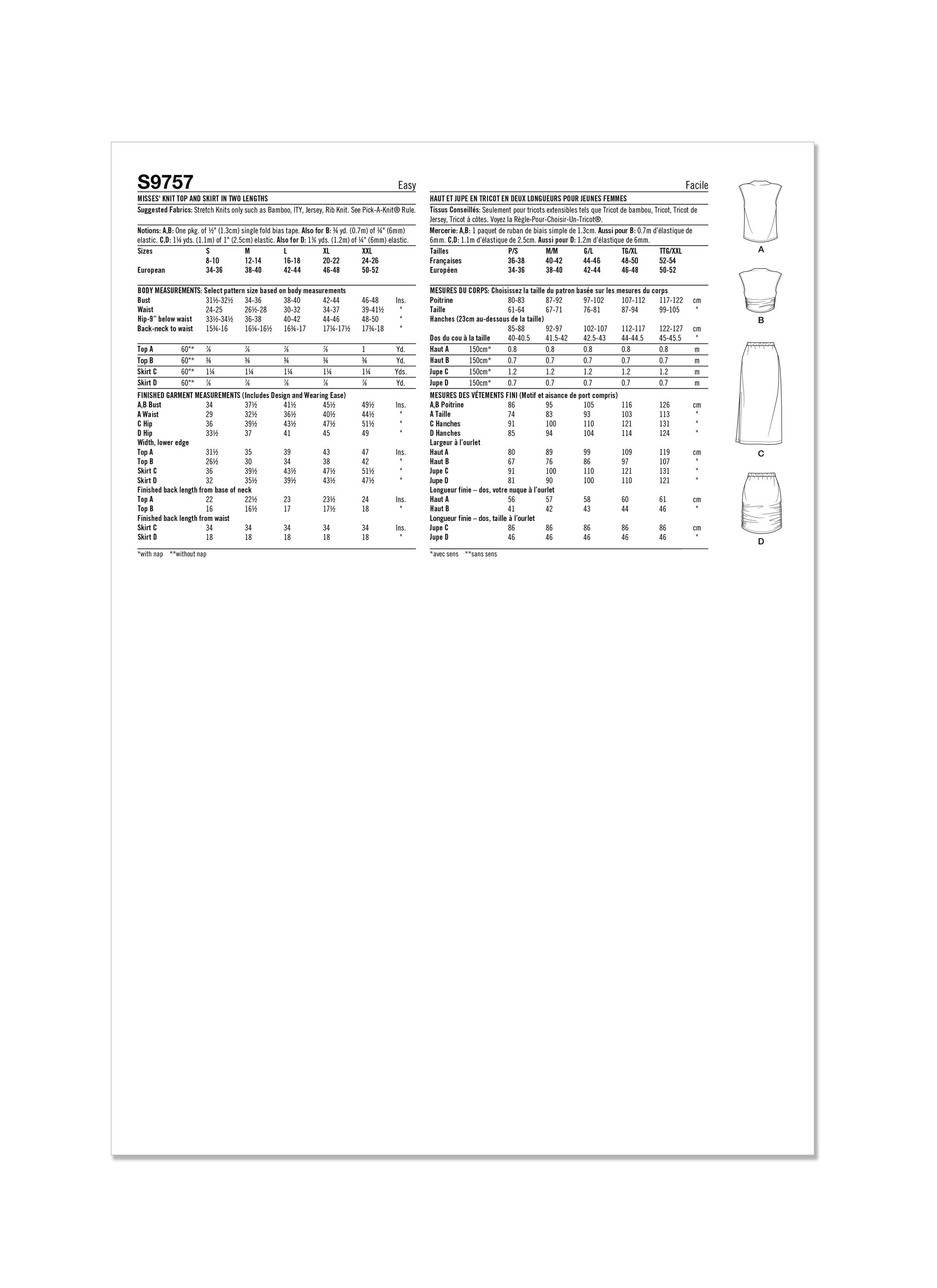 Simplicity Pattern S9757 Misses' Coordinates