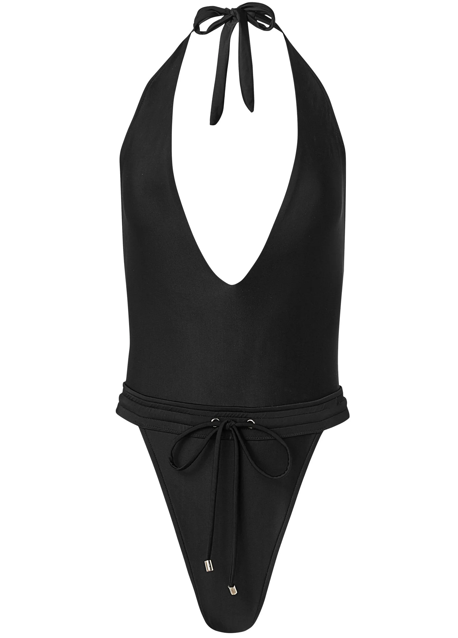 Sporty Waistband One-Piece - Black Beauty