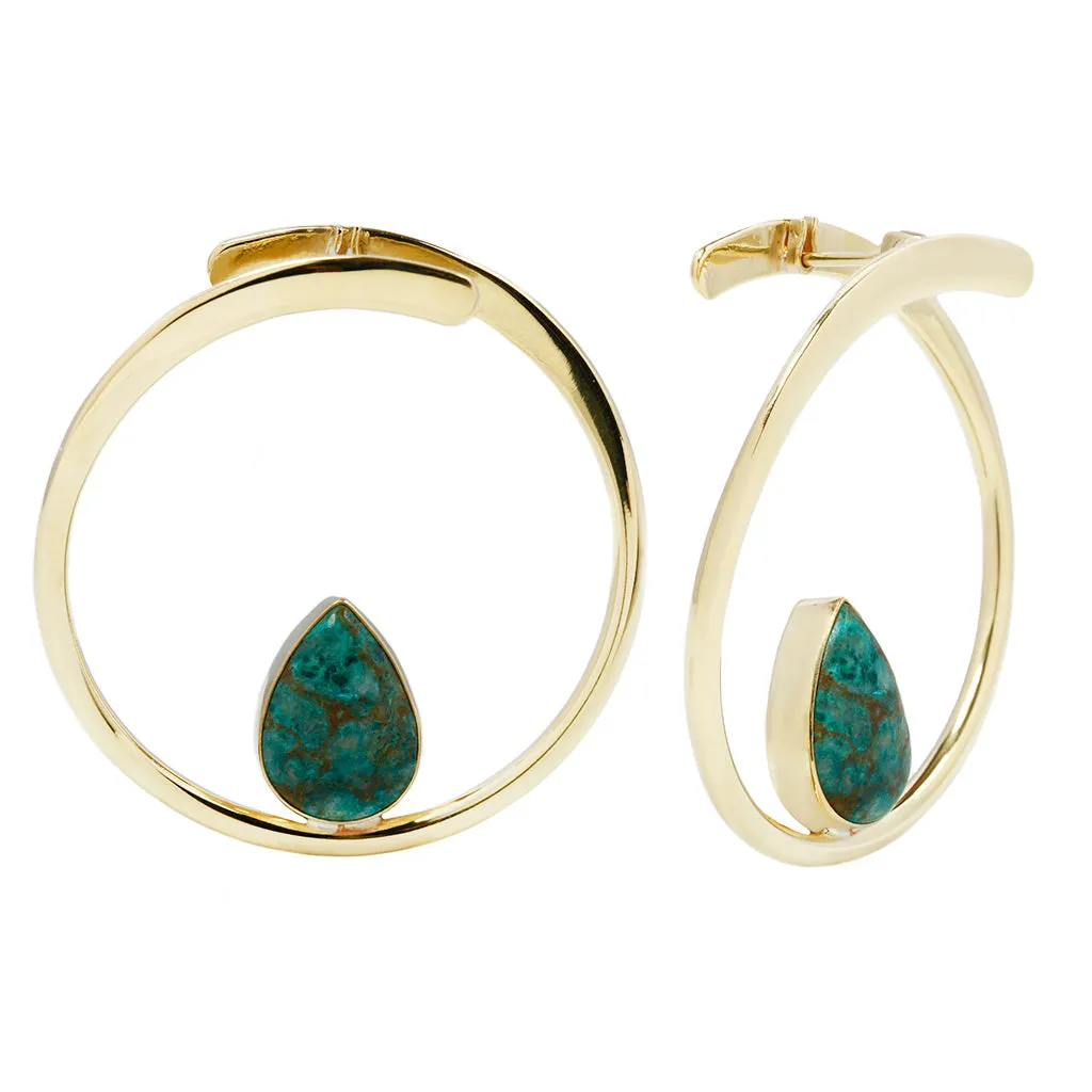 Stay Sexy Earrings - Brass   Chrysocolla