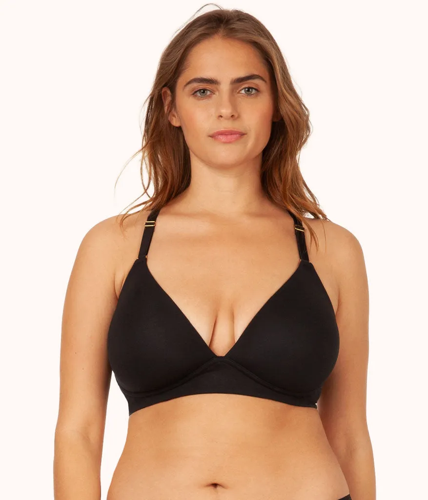 The All-Day Plunge No-Wire Bra: Jet Black