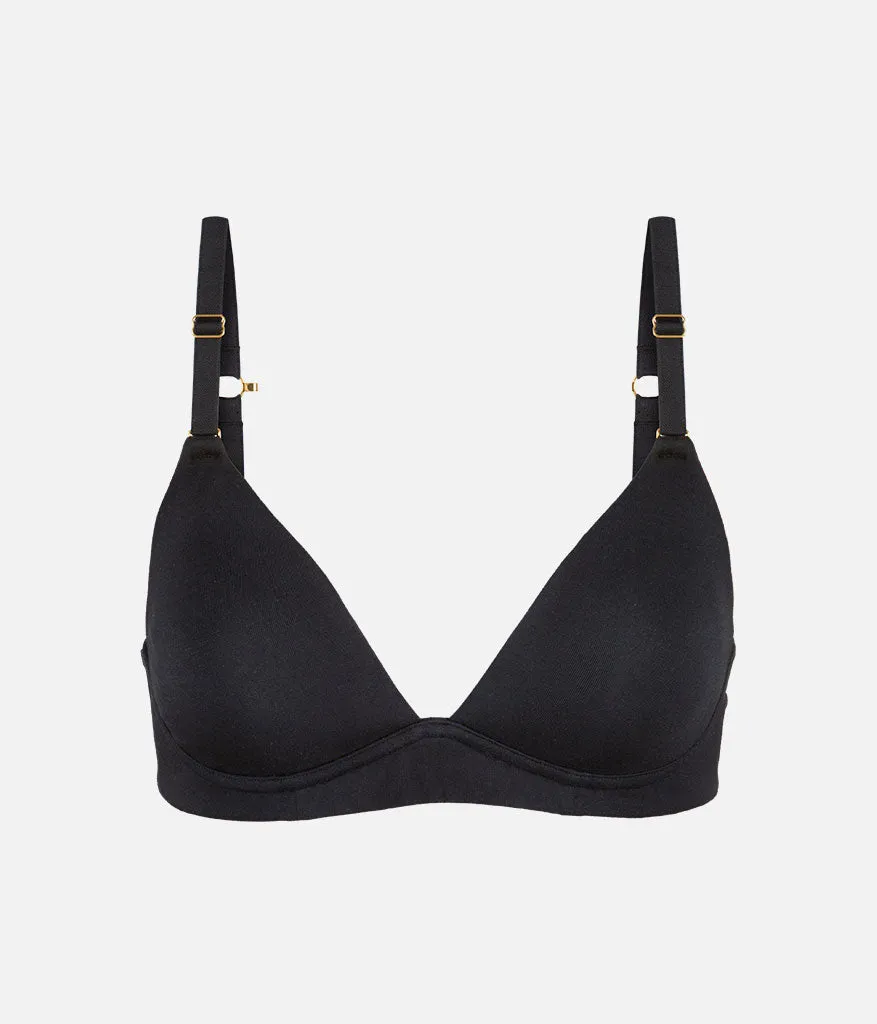 The All-Day Plunge No-Wire Bra: Jet Black