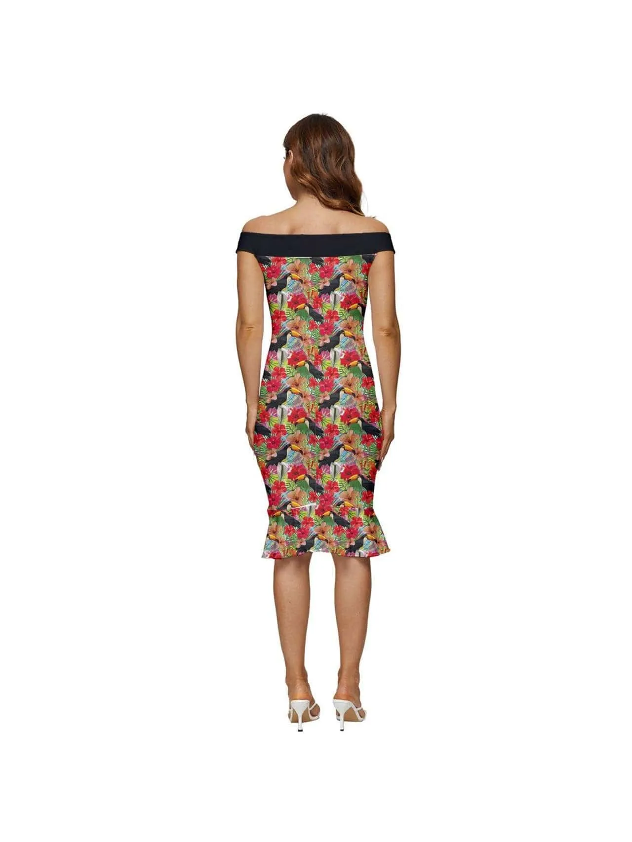 Toucans Off Shoulder Dress