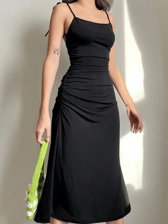 Uniwim Backless Tie Strap Maxi Dress