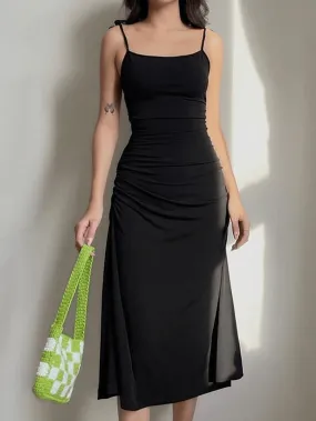 Uniwim Backless Tie Strap Maxi Dress